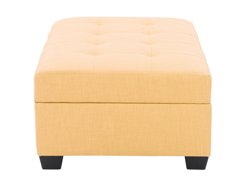 yellow Tufted Storage Bench Antonio Collection product image by CorLiving