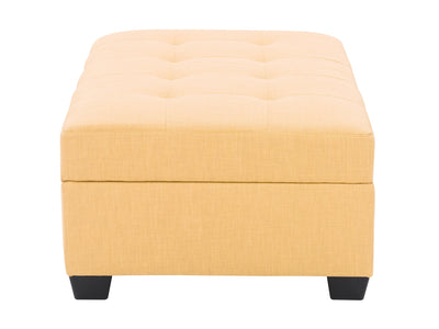 yellow Tufted Storage Bench Antonio Collection product image by CorLiving#color_antonio-yellow