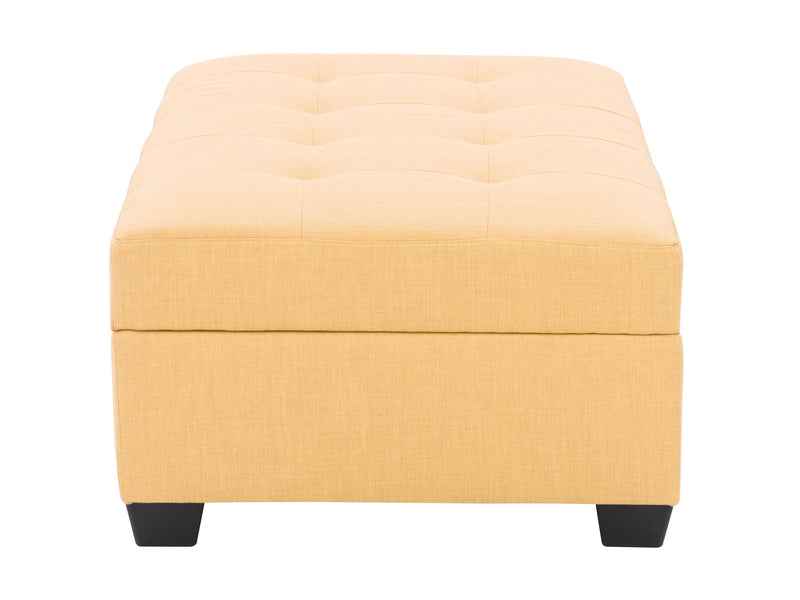 yellow Tufted Storage Bench Antonio Collection product image by CorLiving