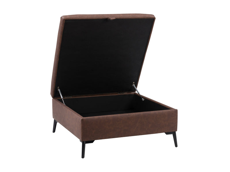 dark brown Mid-Century Modern Ottoman Linden Collection product image by CorLiving