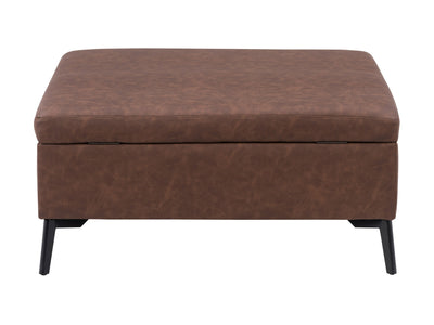 dark brown Mid-Century Modern Ottoman Linden Collection product image by CorLiving#color_linden-dark-brown