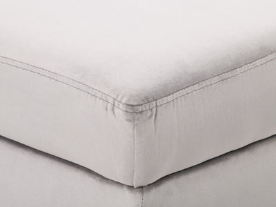light grey Velvet Storage Bench Perry Collection detail image by CorLiving#color_perry-light-grey