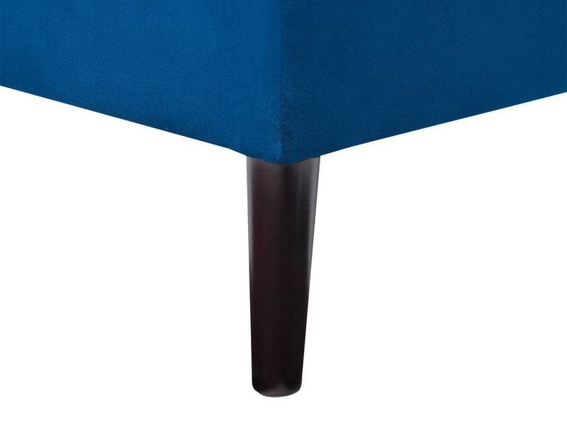 blue Velvet Storage Bench Perry Collection detail image by CorLiving