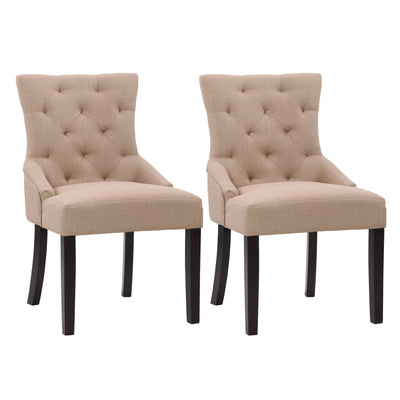 beige Accent Chairs Set of 2 Antonio Collection product image by CorLiving#color_beige