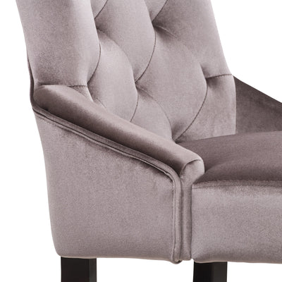 mauve Velvet Accent Chairs Set of 2 Antonio Collection detail image by CorLiving#color_mauve