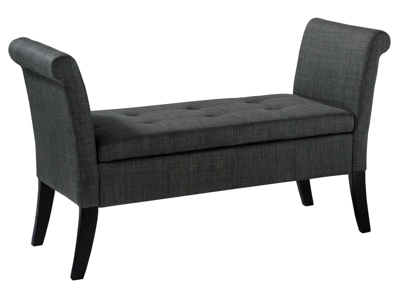 grey Storage Bench with Arms Antonio Collection product image by CorLiving