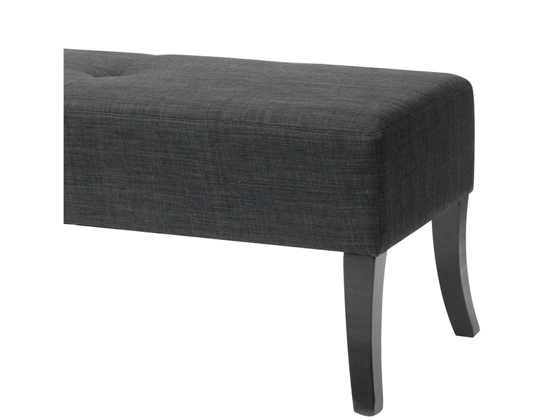 grey Upholstered Bench Antonio Collection detail image by CorLiving