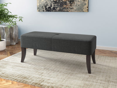 grey Upholstered Bench Antonio Collection lifestyle scene by CorLiving#color_antonio-grey