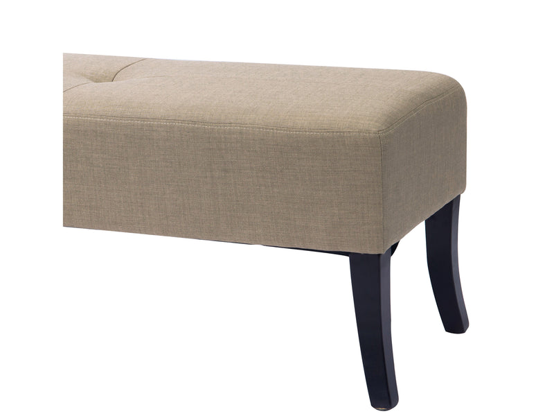 taupe Upholstered Bench Antonio Collection detail image by CorLiving