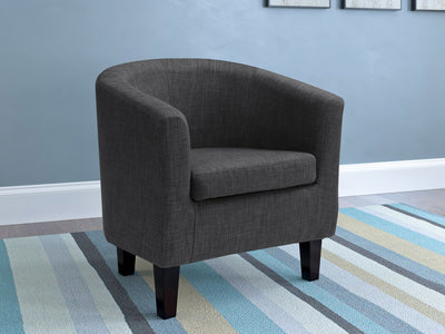 dark grey Barrel Chair Sasha Collection lifestyle scene by CorLiving#color_sasha-dark-grey