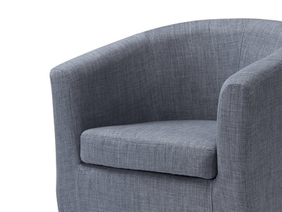blue grey Barrel Chair Sasha Collection detail image by CorLiving#color_sasha-blue-grey