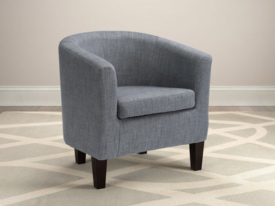 blue grey Barrel Chair Sasha Collection lifestyle scene by CorLiving#color_sasha-blue-grey