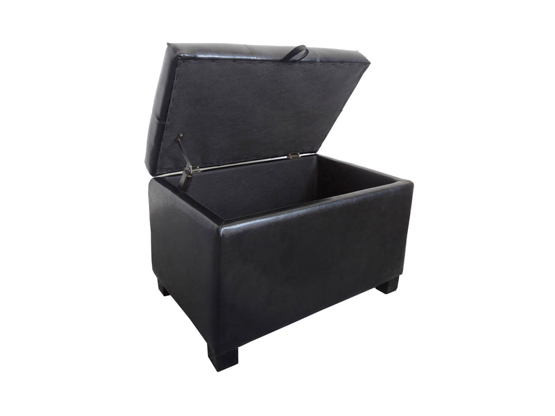 Black Ottoman Antonio Collection product image by CorLiving