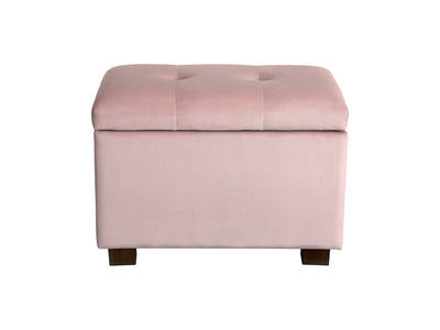 pink Velvet Ottoman with Storage Asha Collection product image by CorLiving#color_asha-pink