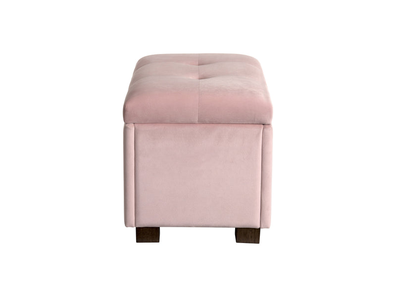 pink Velvet Ottoman with Storage Asha Collection product image by CorLiving