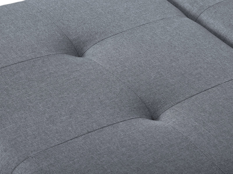 grey Double Storage Ottoman Bench Yves Collection detail image by CorLiving