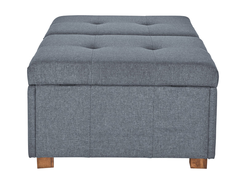 grey Double Storage Ottoman Bench Yves Collection product image by CorLiving