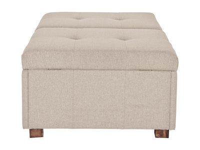 beige Double Storage Ottoman Bench Yves Collection product image by CorLiving#color_yves-beige