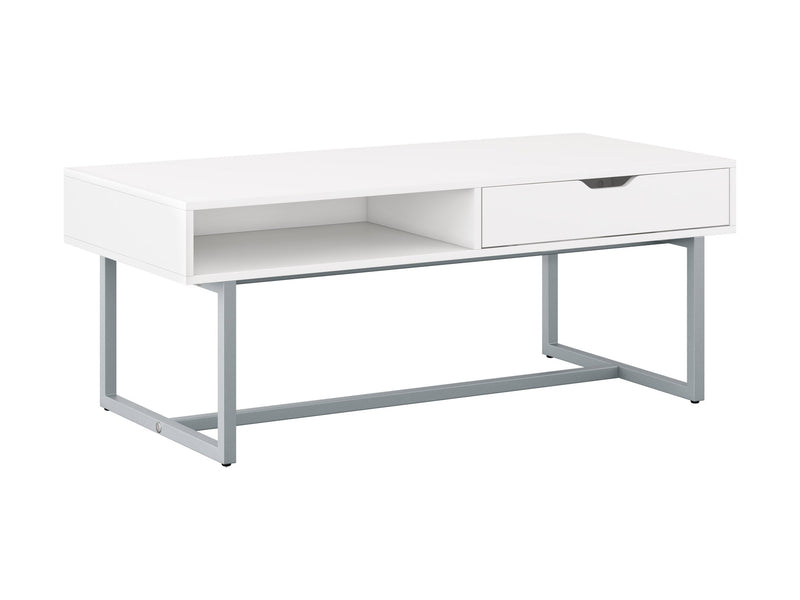 white Modern Rectangular Coffee Table Marley Collection product image by CorLiving