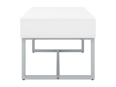 white Modern Rectangular Coffee Table Marley Collection product image by CorLiving#color_white