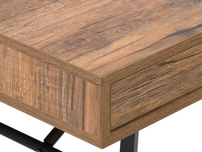 brown Rustic Wood Coffee Table Auston Collection detail image by CorLiving#color_brown