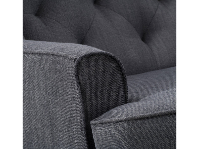 dark grey Modern Rocking Chair Freya Collection detail image by CorLiving