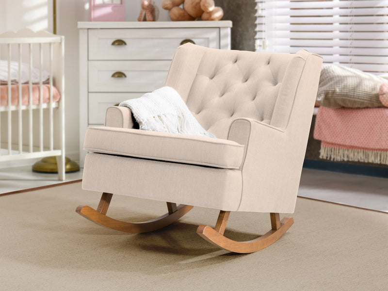 beige Modern Rocking Chair Freya Collection lifestyle scene by CorLiving