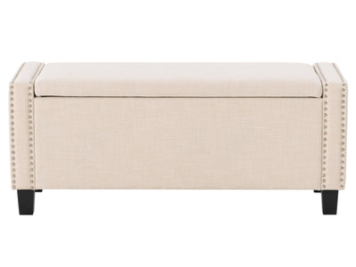 beige End of Bed Storage Bench Luna Collection product image by CorLiving#color_luna-beige