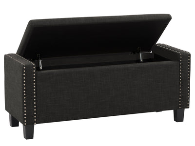 dark grey End of Bed Storage Bench Luna Collection product image by CorLiving#color_luna-dark-grey