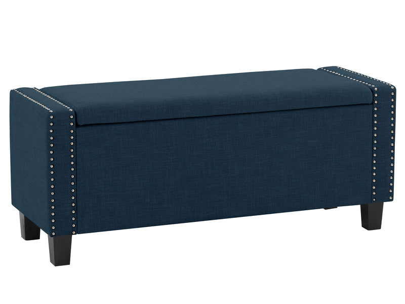 navy blue End of Bed Storage Bench Luna Collection product image by CorLiving