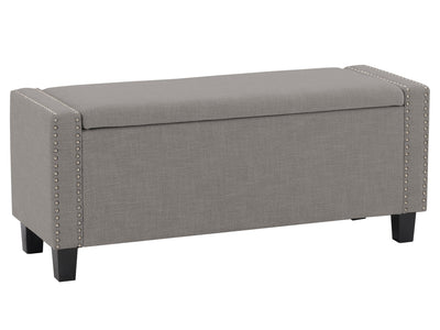 light grey End of Bed Storage Bench Luna Collection product image by CorLiving#color_luna-light-grey