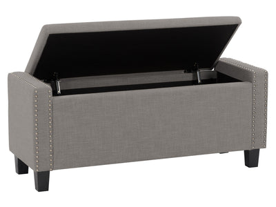 light grey End of Bed Storage Bench Luna Collection product image by CorLiving#color_luna-light-grey