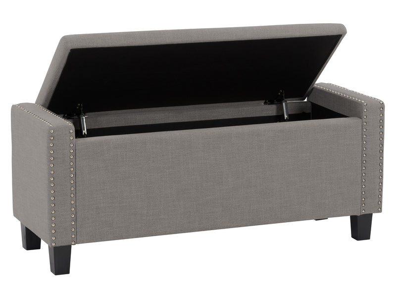 light grey End of Bed Storage Bench Luna Collection product image by CorLiving