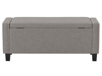 light grey End of Bed Storage Bench Luna Collection product image by CorLiving#color_luna-light-grey