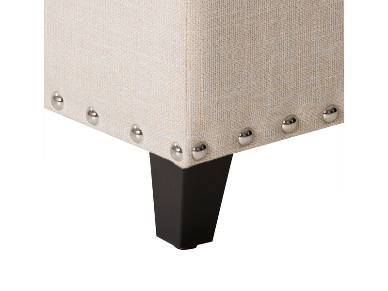 beige End of Bed Storage Bench Leilani Collection detail image by CorLiving