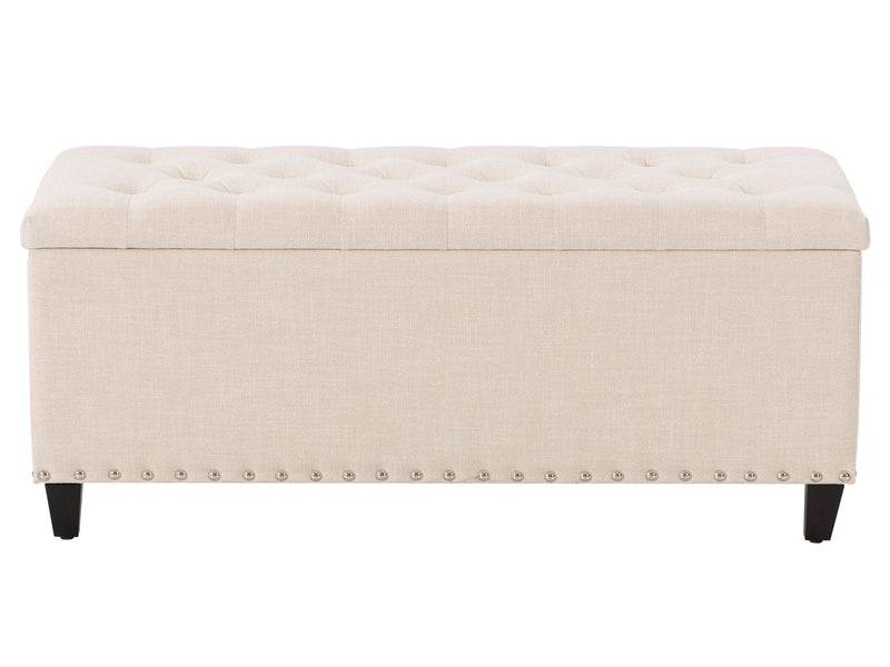 beige End of Bed Storage Bench Leilani Collection product image by CorLiving