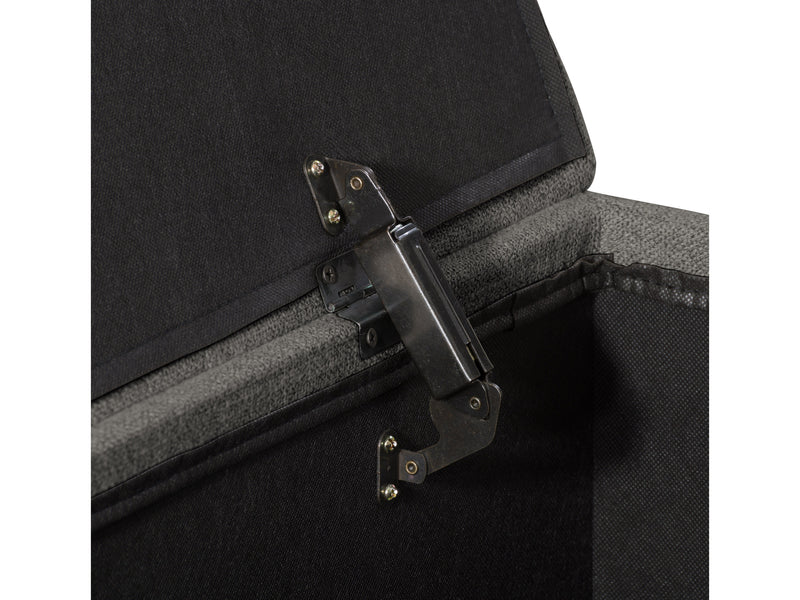 dark grey End of Bed Storage Bench Leilani Collection detail image by CorLiving