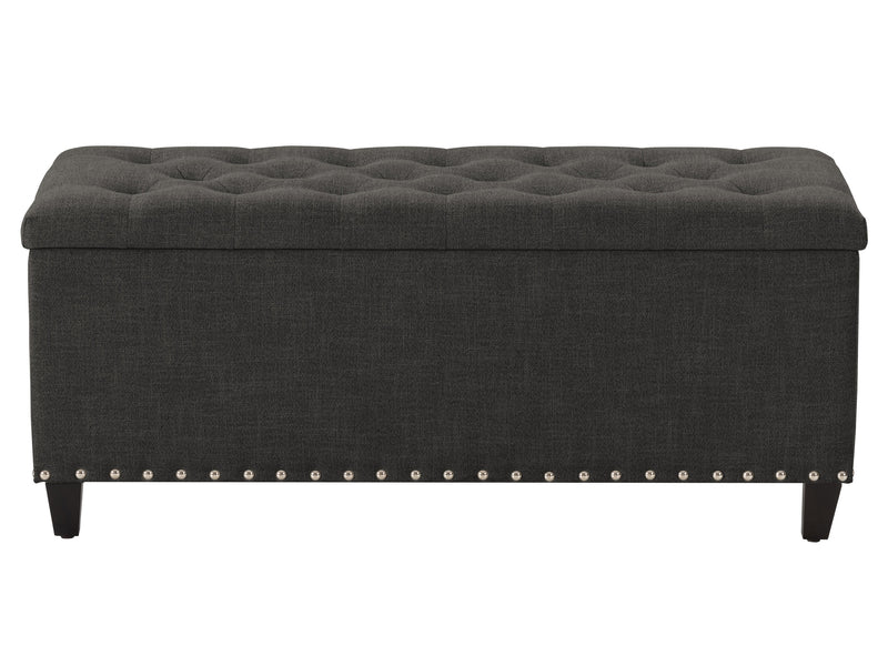 dark grey End of Bed Storage Bench Leilani Collection product image by CorLiving