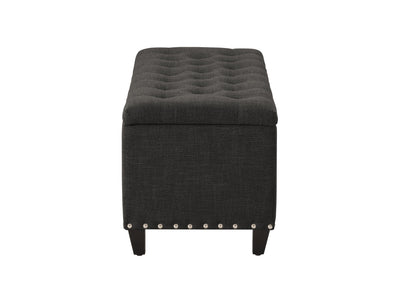 dark grey End of Bed Storage Bench Leilani Collection product image by CorLiving#color_leilani-dark-grey