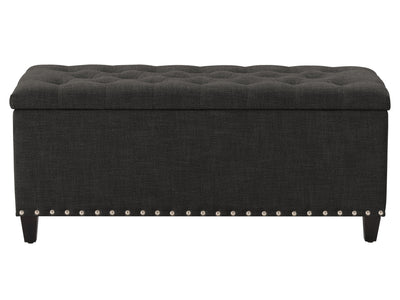 dark grey End of Bed Storage Bench Leilani Collection product image by CorLiving#color_leilani-dark-grey