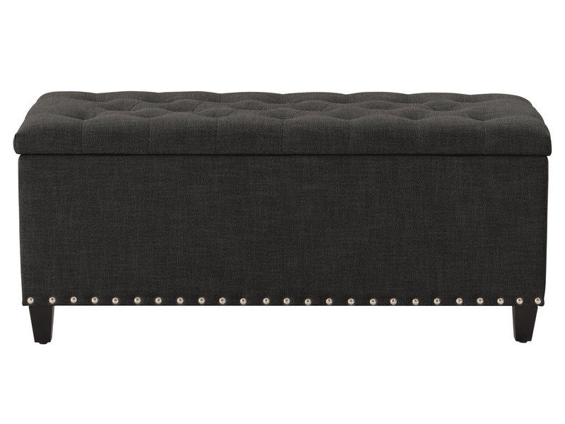 dark grey End of Bed Storage Bench Leilani Collection product image by CorLiving