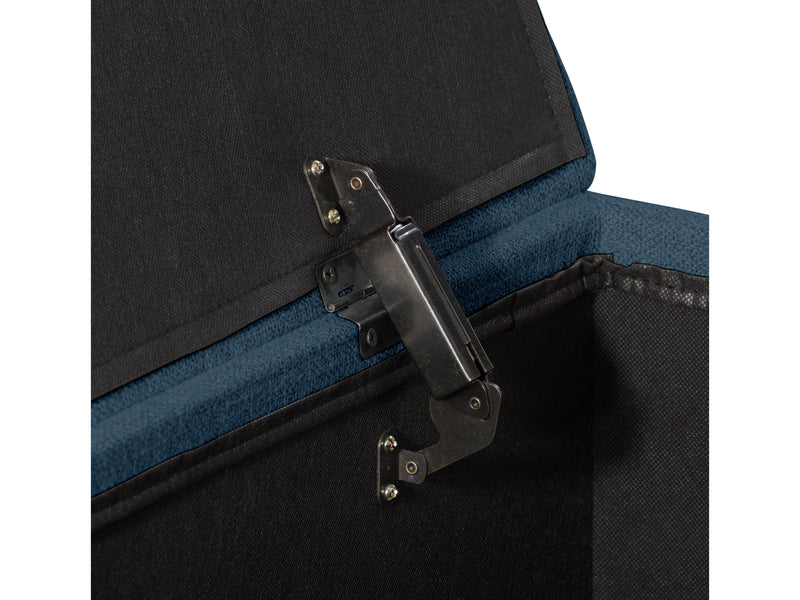 navy blue End of Bed Storage Bench Leilani Collection detail image by CorLiving