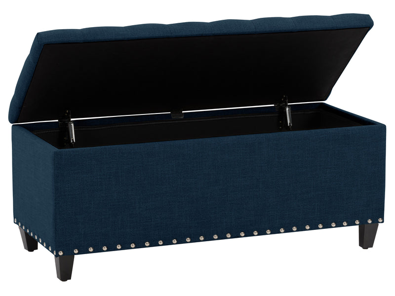 navy blue End of Bed Storage Bench Leilani Collection product image by CorLiving