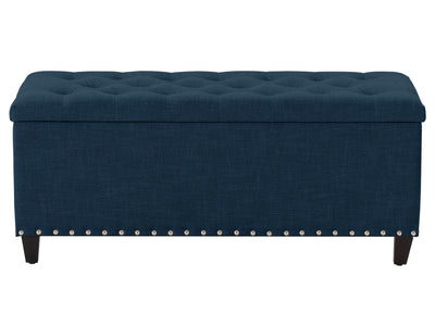 navy blue End of Bed Storage Bench Leilani Collection product image by CorLiving#color_leilani-navy-blue