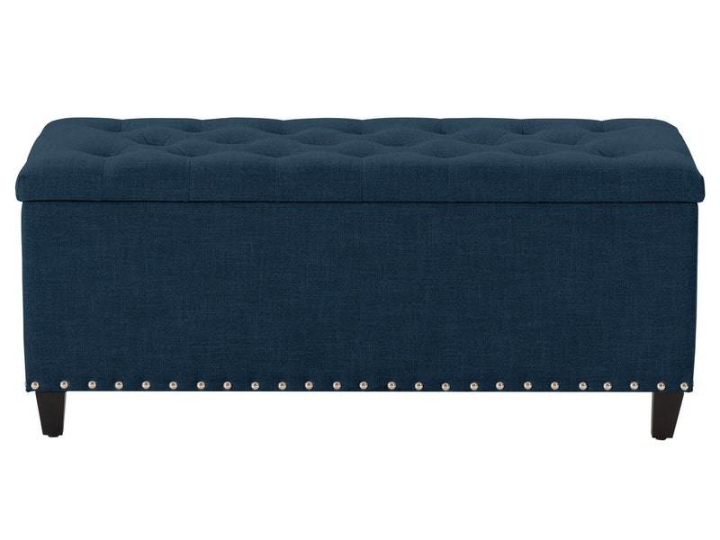 Navy blue end sales of bed bench