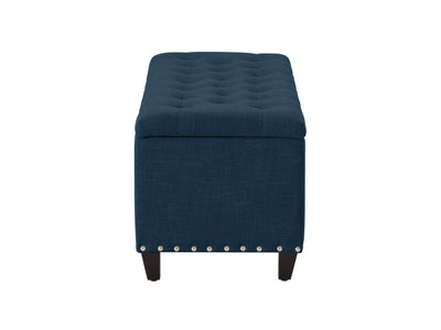 navy blue End of Bed Storage Bench Leilani Collection product image by CorLiving#color_leilani-navy-blue