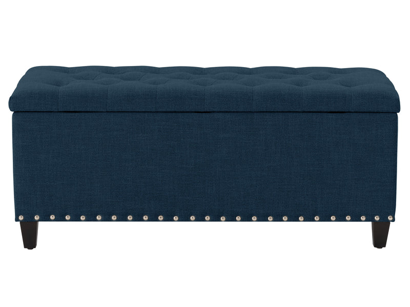 navy blue End of Bed Storage Bench Leilani Collection product image by CorLiving