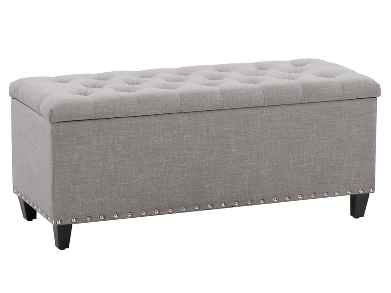 light grey End of Bed Storage Bench Leilani Collection product image by CorLiving