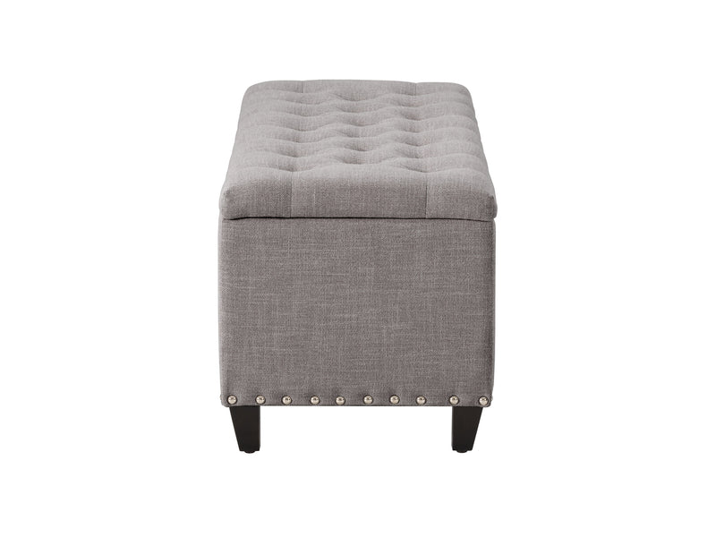 light grey End of Bed Storage Bench Leilani Collection product image by CorLiving