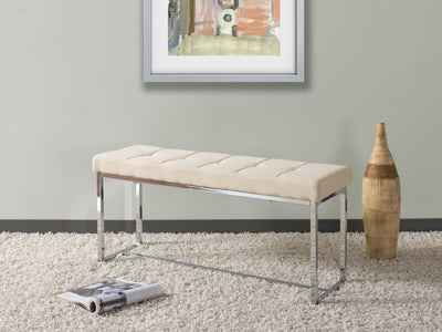 beige Narrow Entryway Bench Huntington Collection lifestyle scene by CorLiving#color_huntington-beige